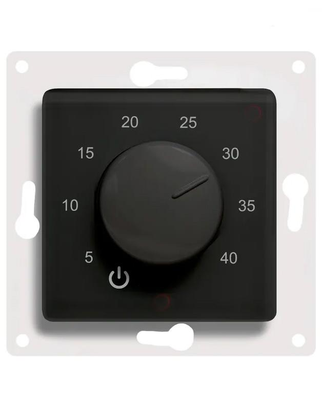 Терморегулятор механический Th-HF-E-BL EXTHERM 16А черный под рамки ETICA фото Терморегулятор механический Th-HF-E-BL EXTHERM 16А черный под рамки ETICA картинка